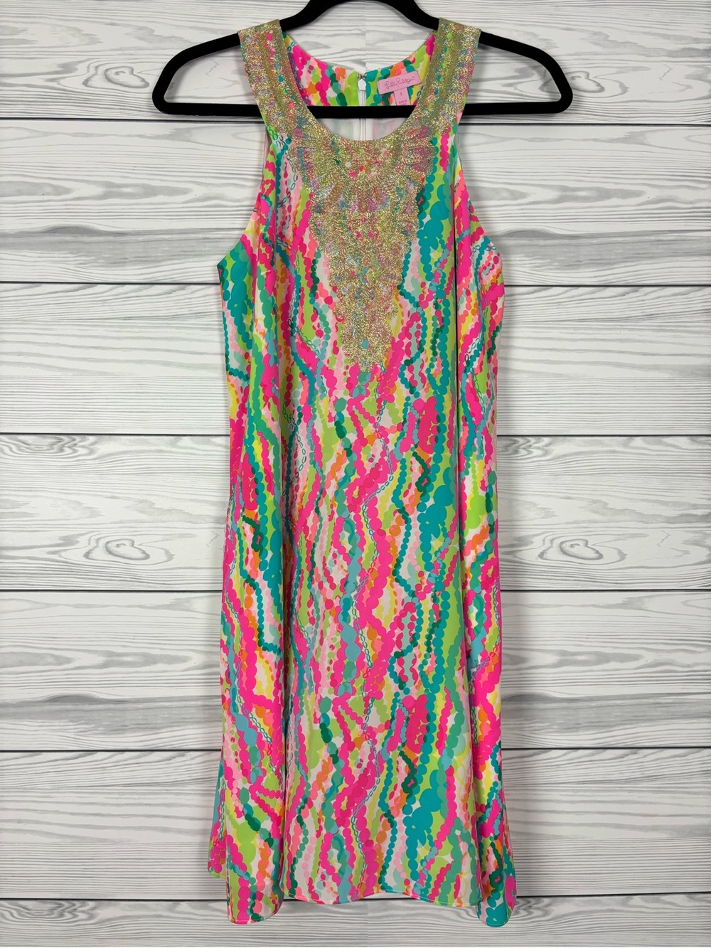 Lilly Pulitzer Cadence Silk Multicolor Swing Dress Size Small - Picture 3 of 9